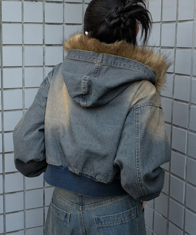 デニム中濃加工　モデル：159cm F着用