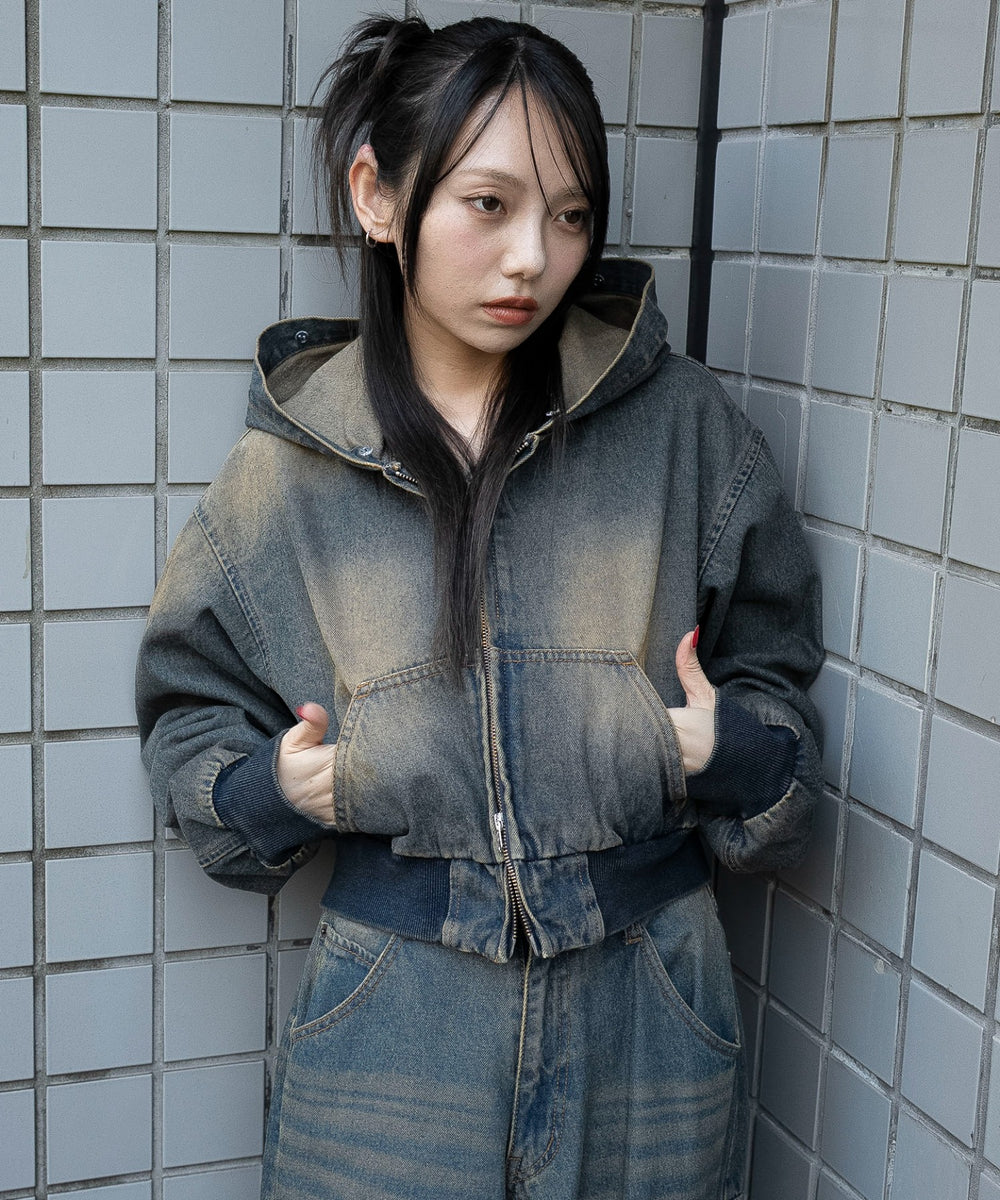 デニム中濃加工　モデル：159cm F着用