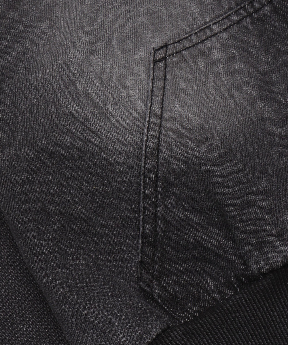 ファーフードデニムショートブルゾン