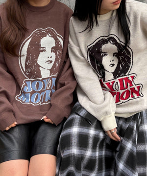 グラフィックニットBIGプルオーバー