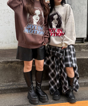 グラフィックニットBIGプルオーバー