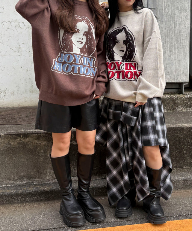 グラフィックニットBIGプルオーバー