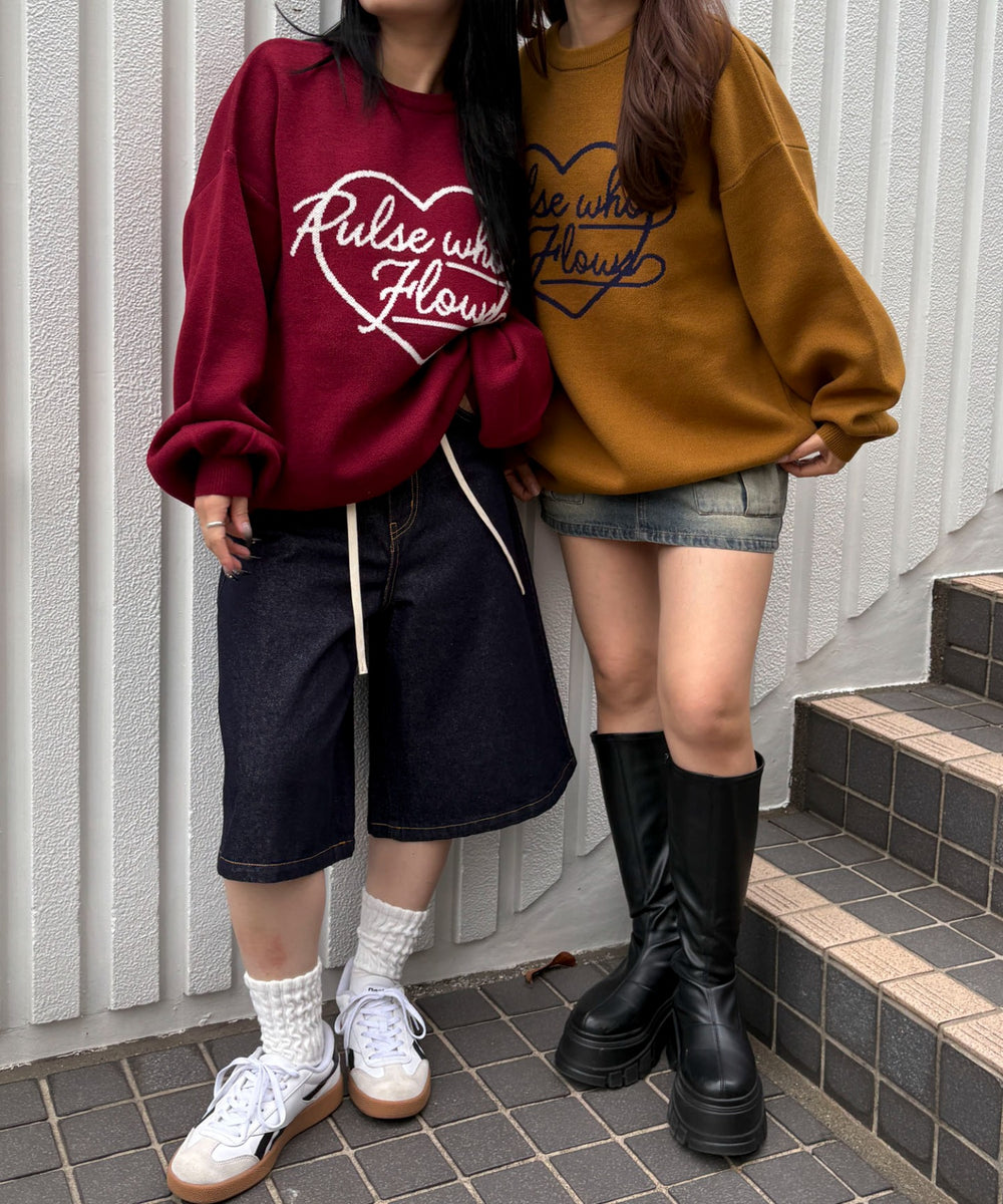 グラフィックニットBIGプルオーバー