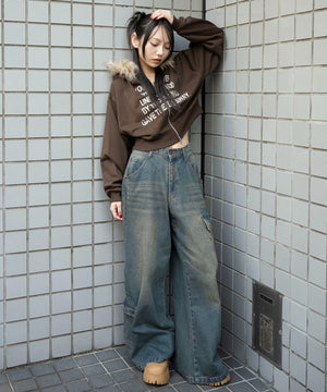 ブラウン　モデル：159cm F着用