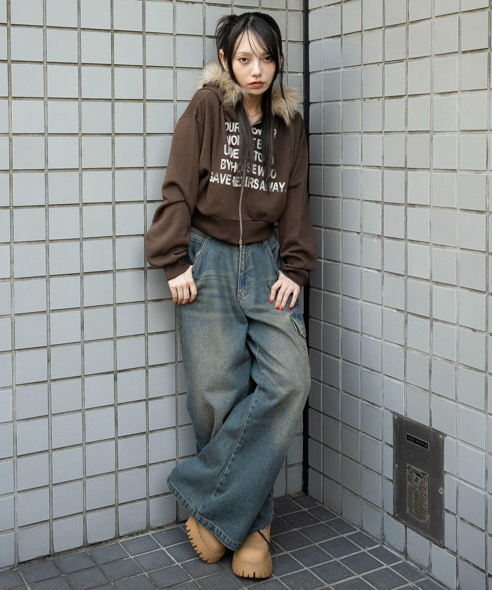 ブラウン　モデル：159cm F着用