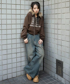 ブラウン　モデル：159cm F着用