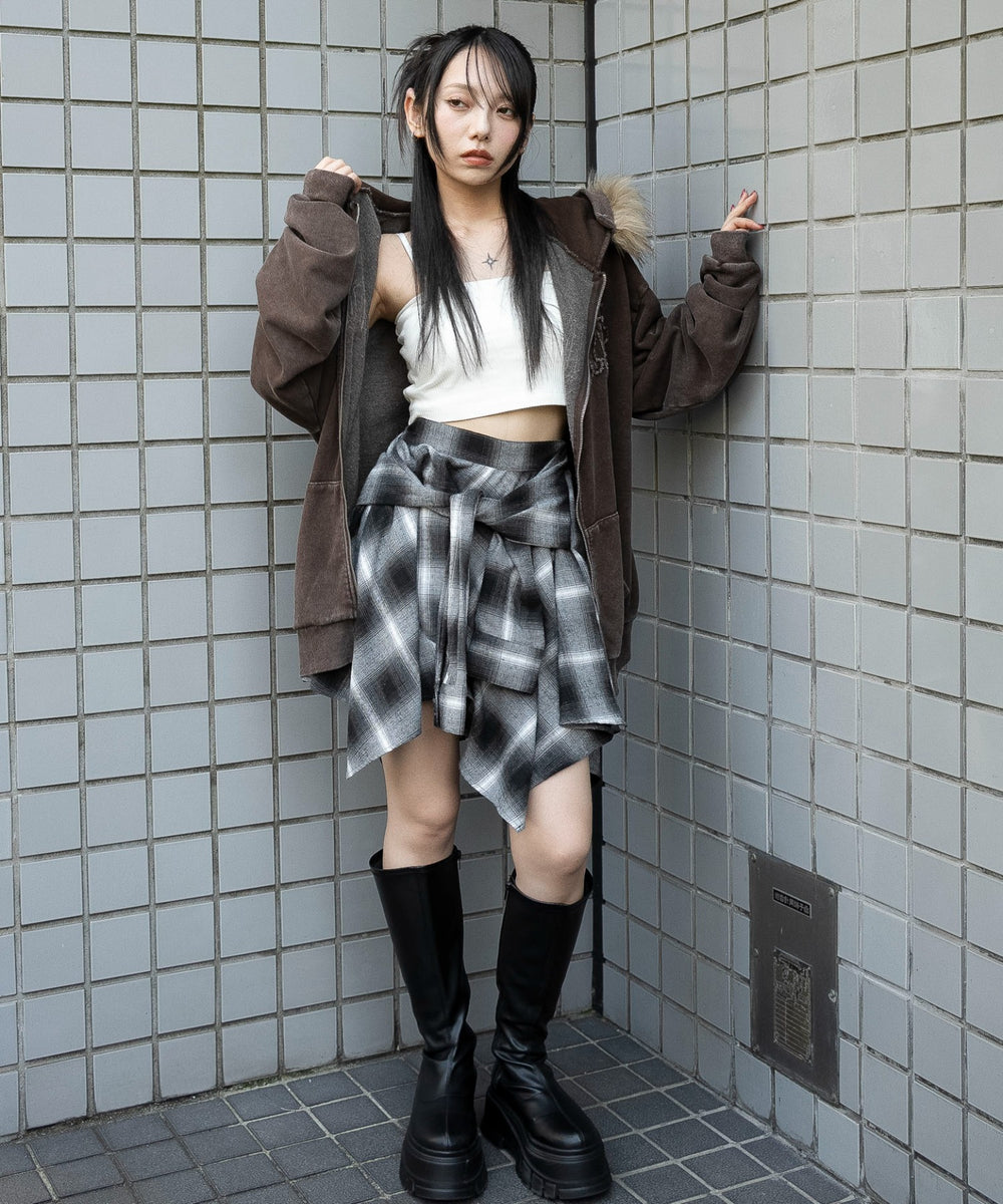 ブラウン　モデル：159cm F着用