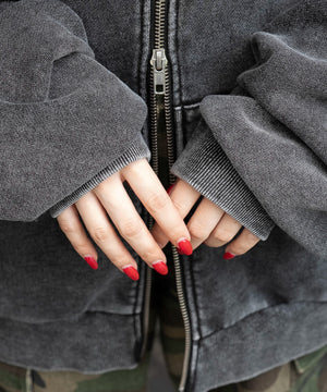 ファーフードBIGZIPパーカー