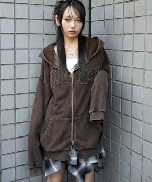 ブラウン　モデル：159cm F着用