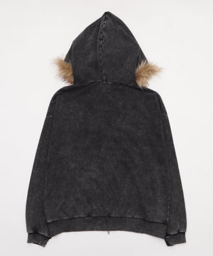 ファーフードBIGZIPパーカー