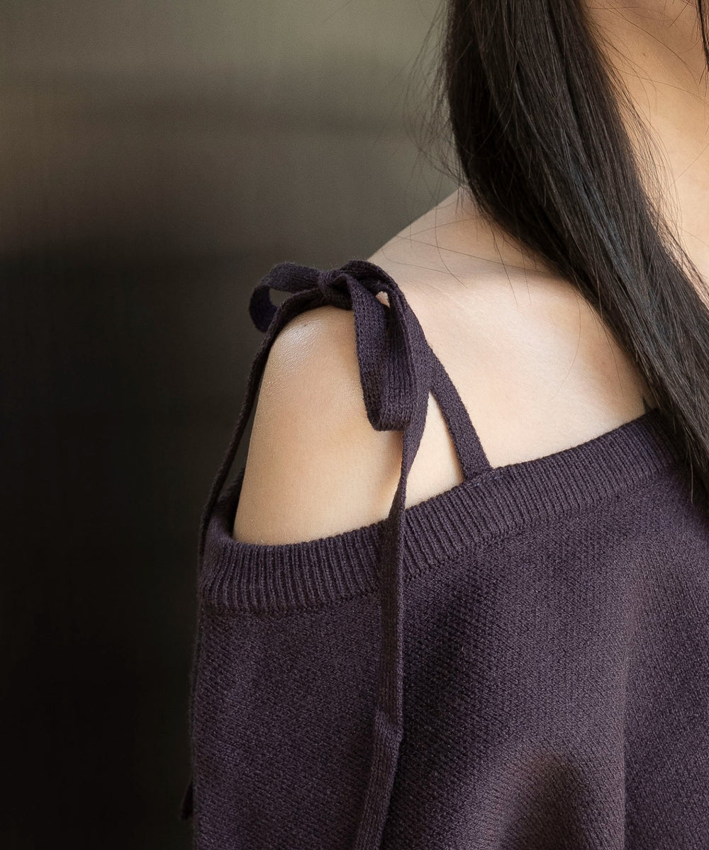 2WAYグラフィックワンショルBIGニット