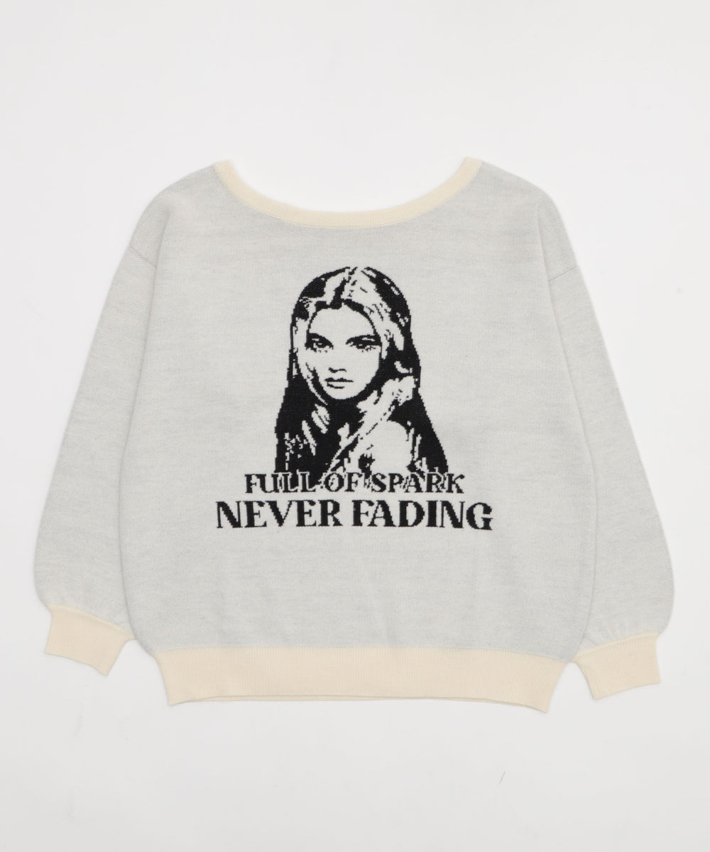 2WAYグラフィックワンショルBIGニット