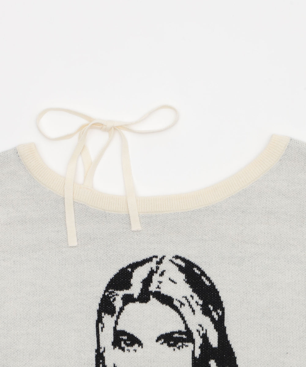 2WAYグラフィックワンショルBIGニット