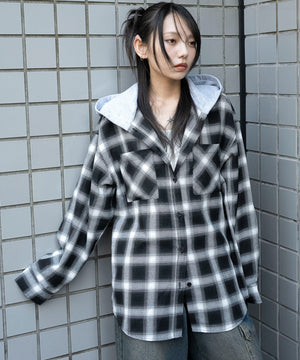 ブラックチェック１　モデル：159cm F着用