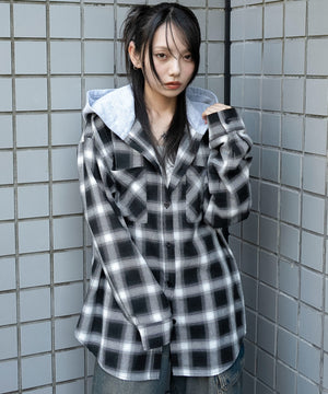 ブラックチェック１　モデル：159cm F着用