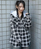 ブラックチェック１　モデル：159cm F着用