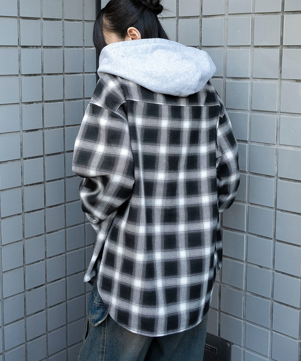 ブラックチェック１　モデル：159cm F着用