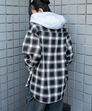 ブラックチェック１　モデル：159cm F着用