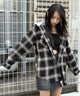 ブラウンチェック１　モデル：159cm F着用