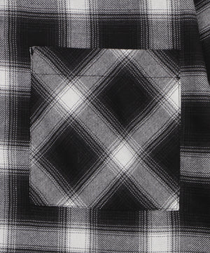 裏毛フードチェックシャツ