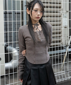 ブラウン　モデル：159cm F着用