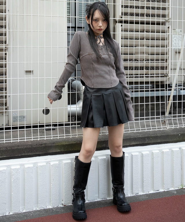 ブラウン　モデル：159cm F着用