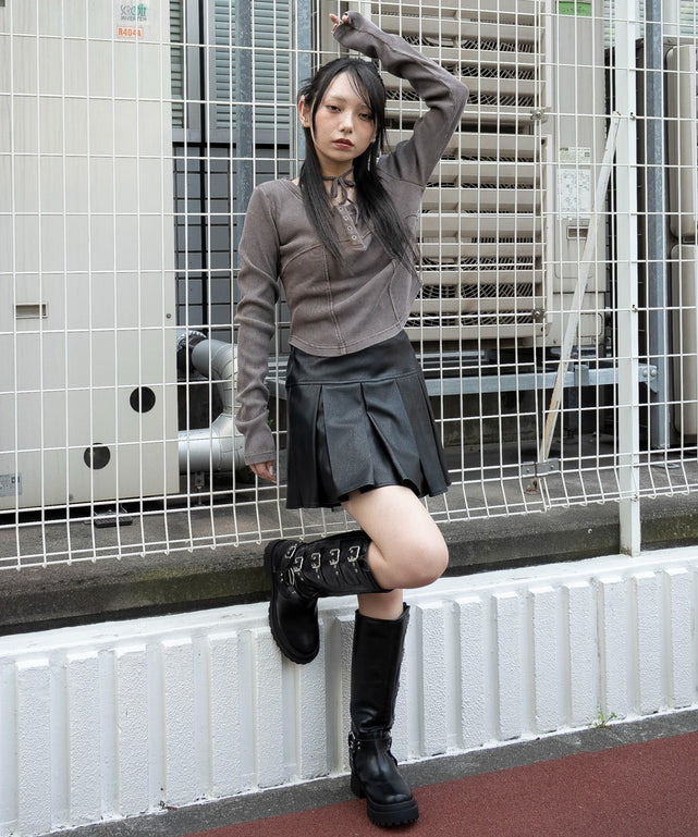 ブラウン　モデル：159cm F着用