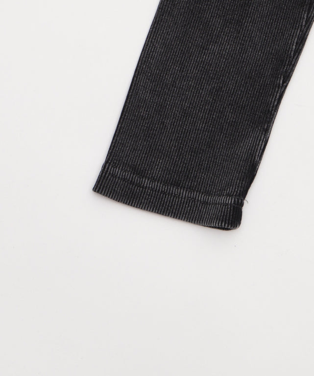 ヴィンテージウォッシュネックリボントップス