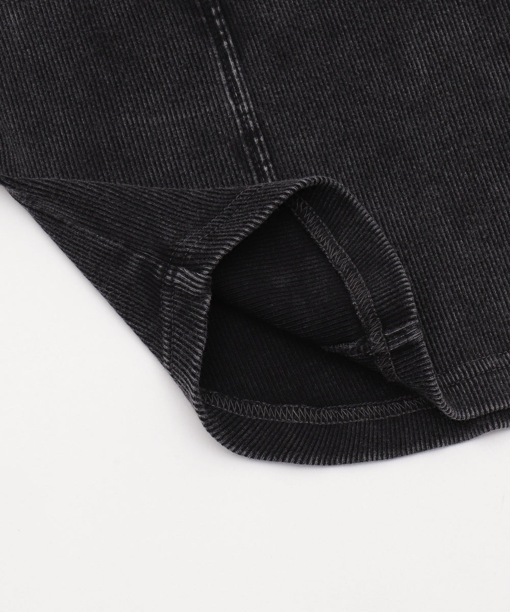 ヴィンテージウォッシュネックリボントップス