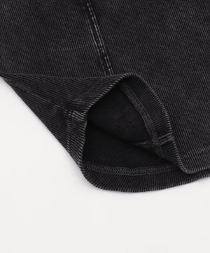 ヴィンテージウォッシュネックリボントップス