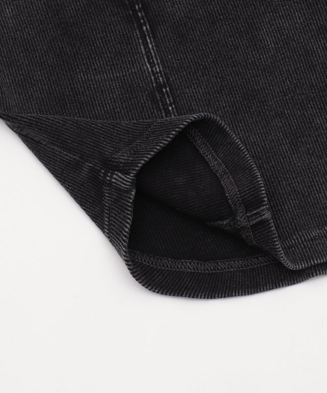 ヴィンテージウォッシュネックリボントップス