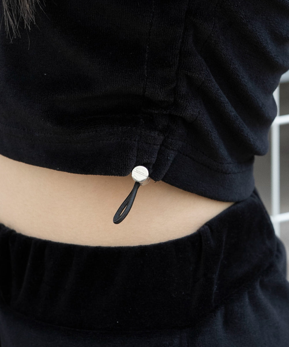 ベロアショートZIPパーカー