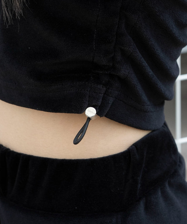 ベロアショートZIPパーカー