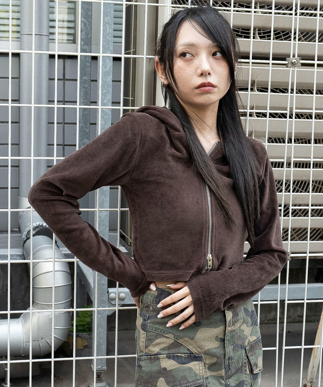 ブラウン　モデル：159cm F着用