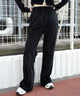ベロアフレアパンツ/ブラック　モデル：159cm F着用