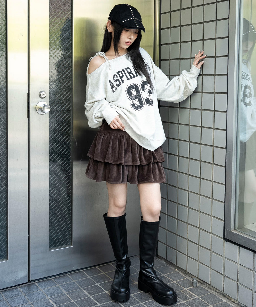 ブラウン　モデル：159cm F着用