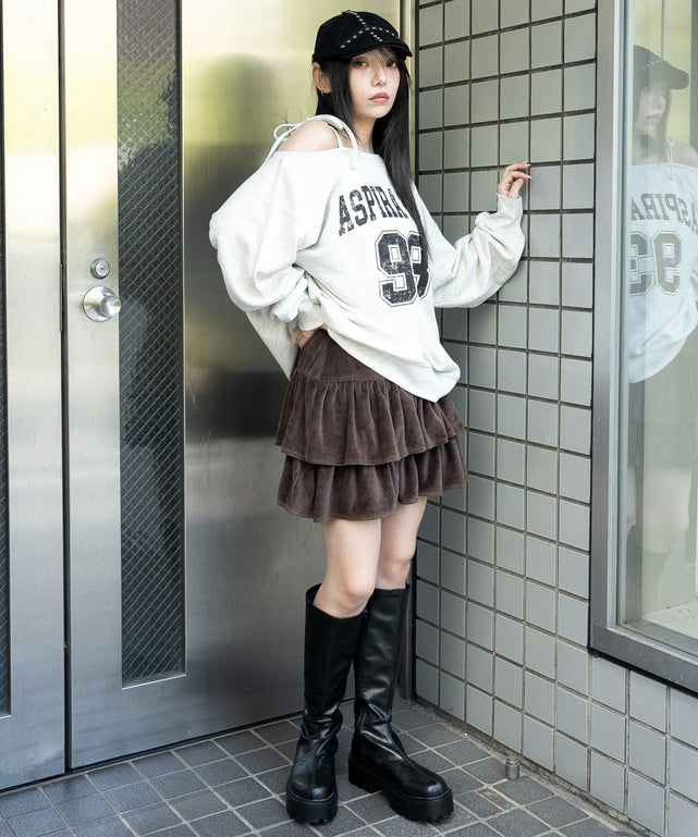 ブラウン　モデル：159cm F着用