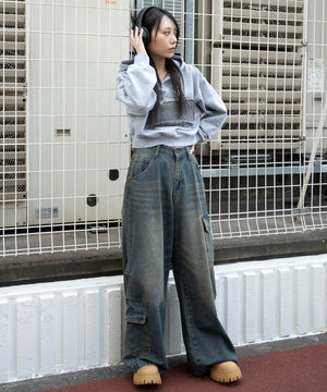 杢グレー　モデル：159cm F着用