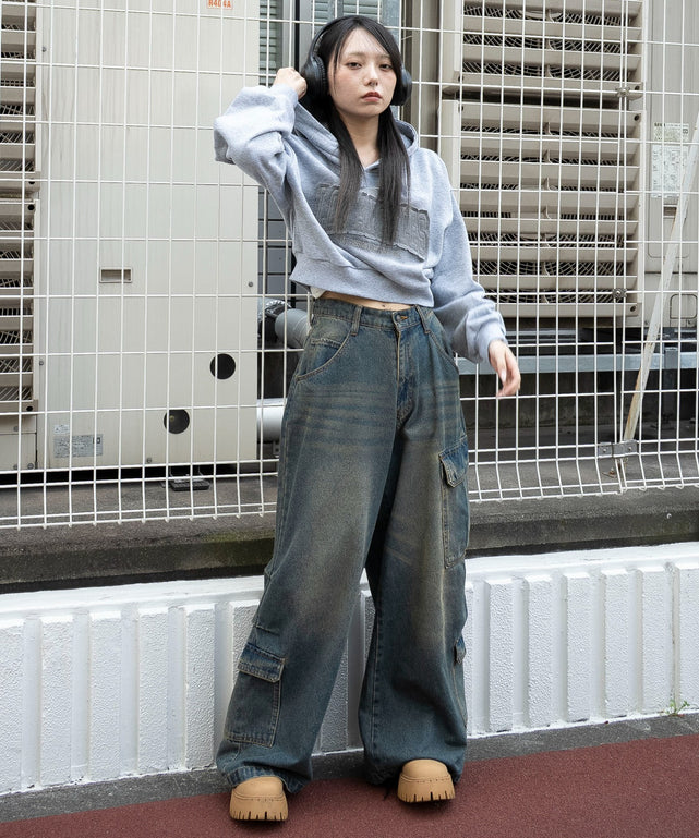 杢グレー　モデル：159cm F着用