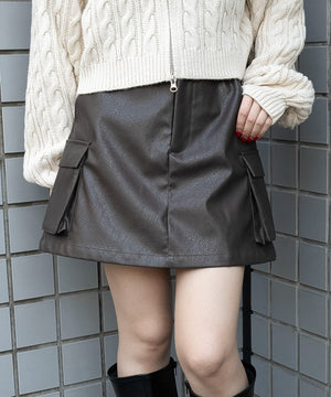 ブラウン　モデル：159cm F着用