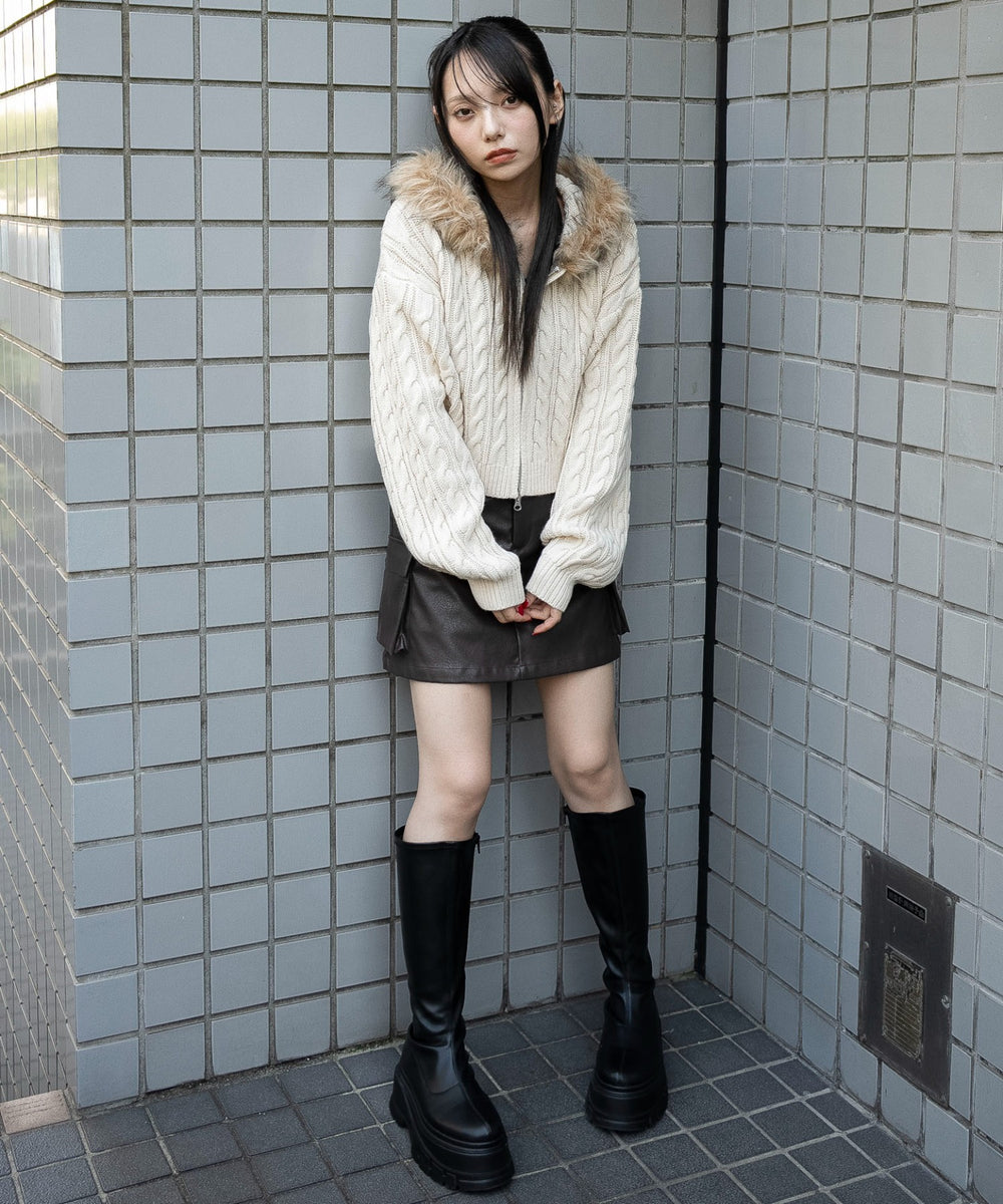 ブラウン　モデル：159cm F着用