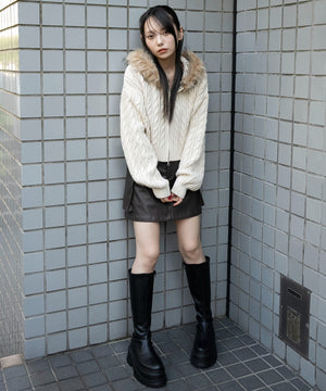 ブラウン　モデル：159cm F着用