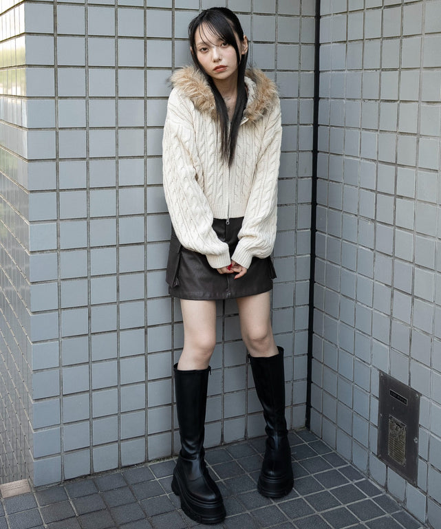 ブラウン　モデル：159cm F着用