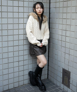 ブラウン　モデル：159cm F着用