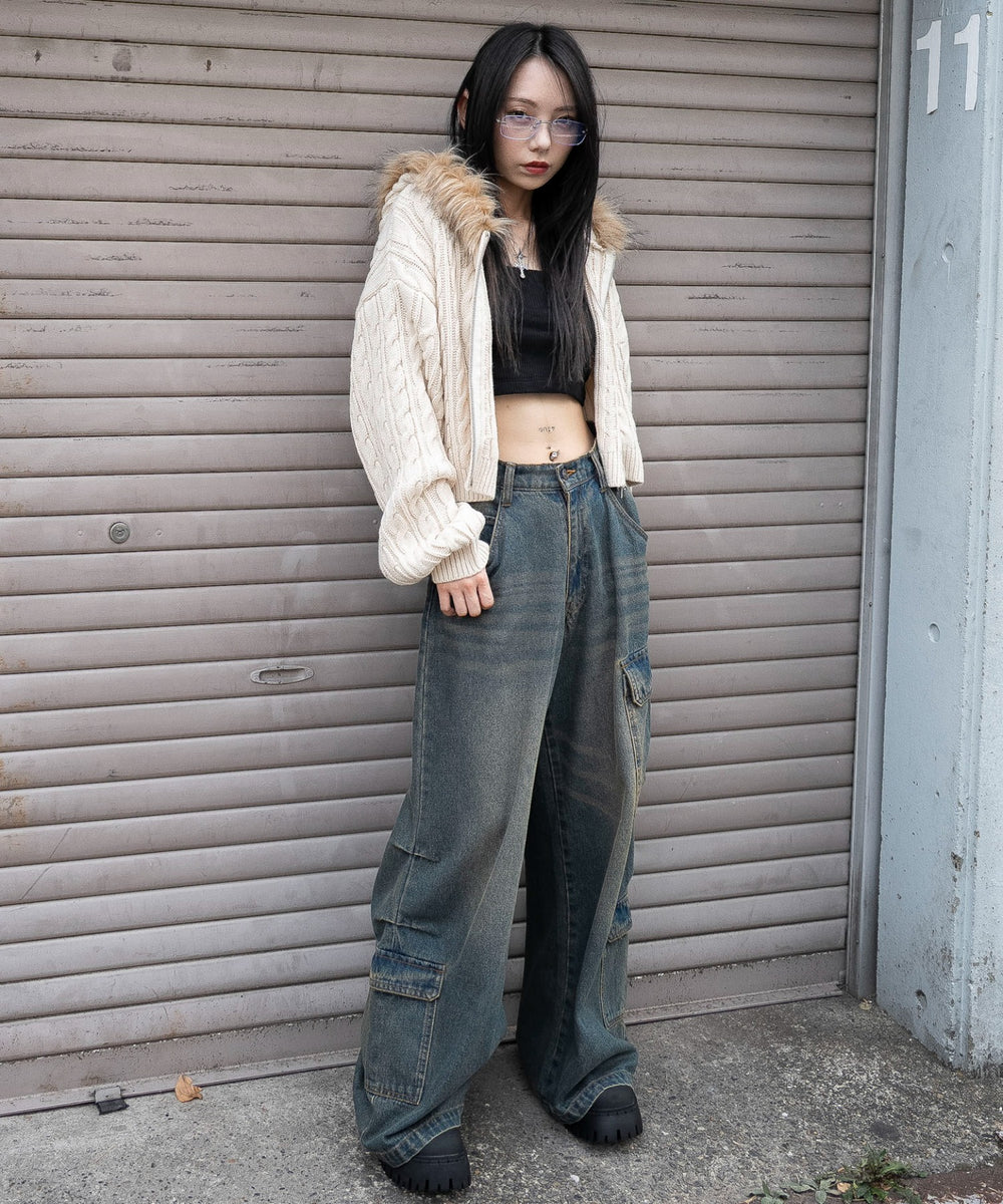 ホワイトアイボリー　モデル：159cm F着用