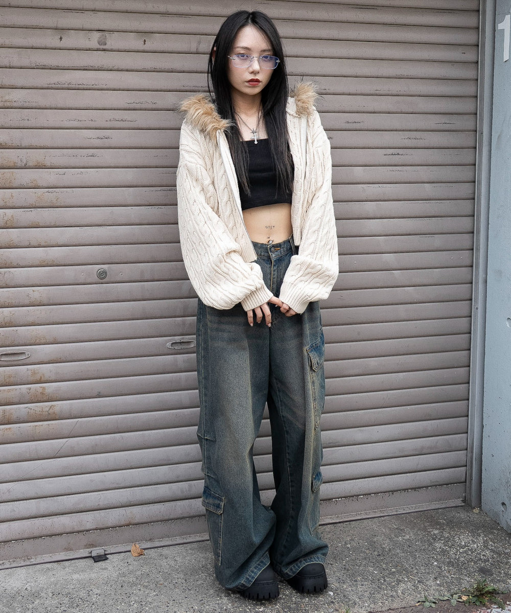 ホワイトアイボリー　モデル：159cm F着用