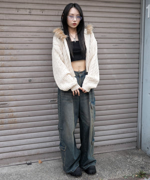 ホワイトアイボリー　モデル：159cm F着用