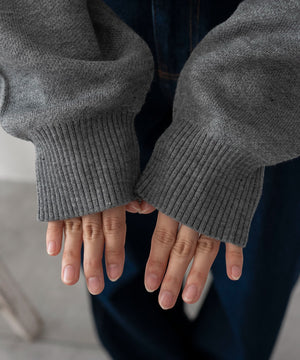 グラフィックジャガードニットZIPパーカー