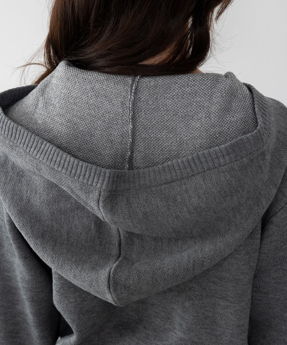 グラフィックジャガードニットZIPパーカー