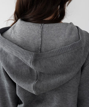 グラフィックジャガードニットZIPパーカー